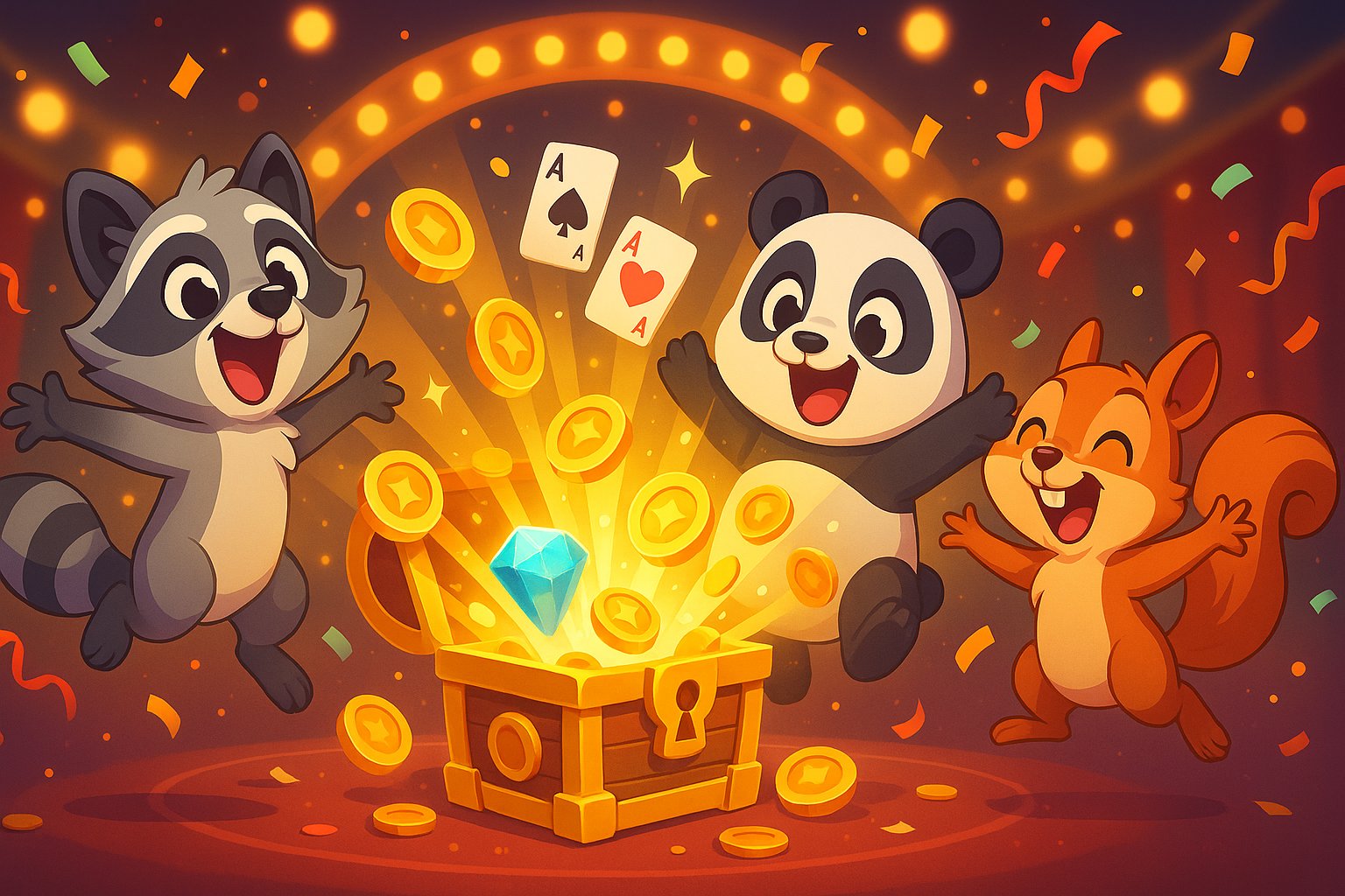 Mesin slot digital dengan berbagai tema berwarna dan animasi menarik